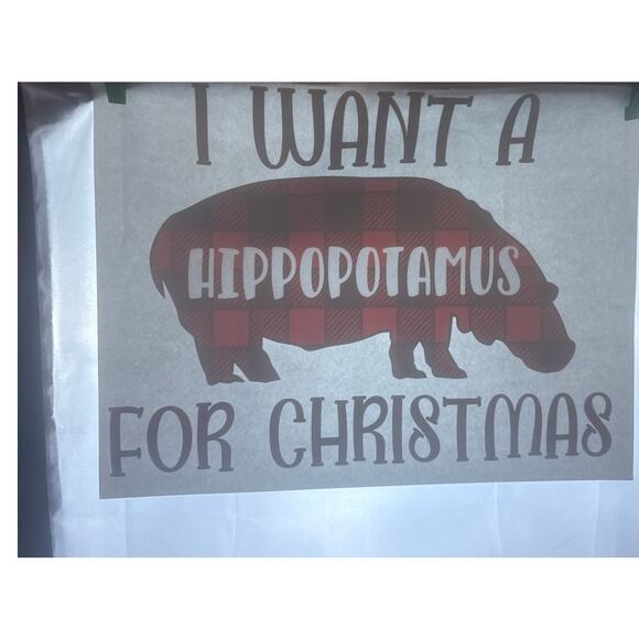 Bundle of Christmas Heat Transfers Deer Snowflakes Tress Hippopotamus Gift New - Picture 2 of 15